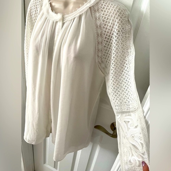 Kobi Halperin Daniela Lace Silk Blouse in size small - Picture 6 of 13